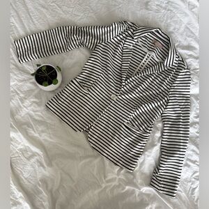 Philosophy Monochrome Striped Knit Blazer, size Medium